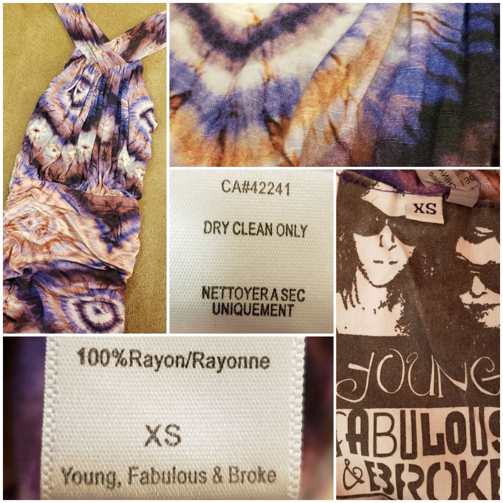 Young Fabulous & Broke tye-dye mini dress, XS - Picture 16 of 16